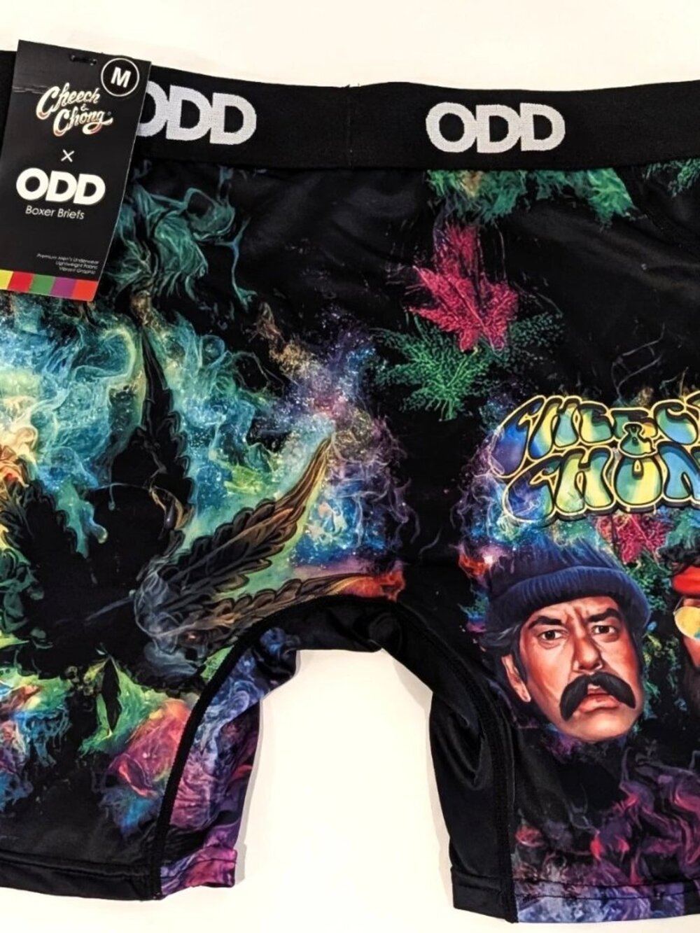 Cheech &amp; Chong x ODD Sox Mens Trippy Smoke Graphic Boxer Briefs Medium M New